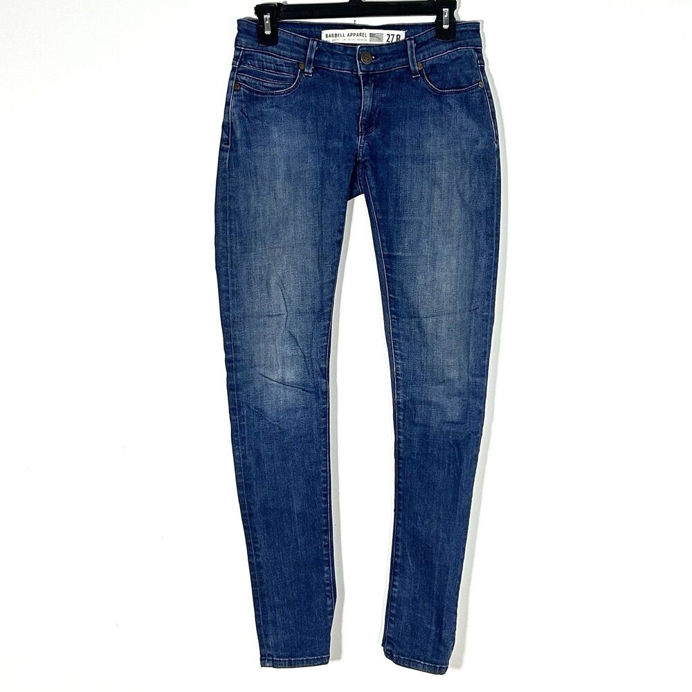 Barbell Apparel Skinny‎ Jeans Women 27R Blue Stretch Athletic Fit Denim USA